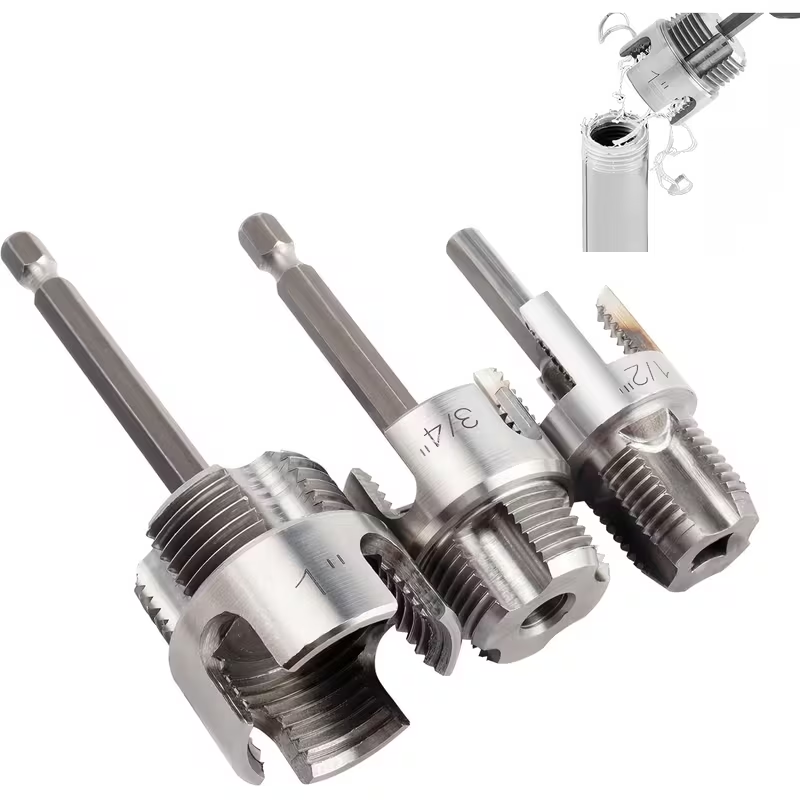 Heavy Equipment Operation - 3pcs Heavy-Duty PVC/Plastic Pipe Threading Tool